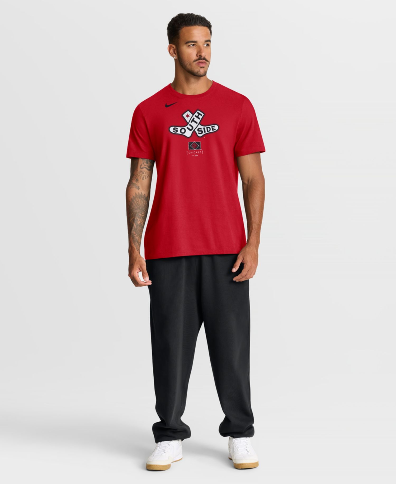 Men's Red Chicago White Sox City Connect Large Logo T-Shirt