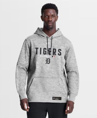 Men's Heather Charcoal Detroit Tigers Authentic Collection Therma-FIT Hoodie