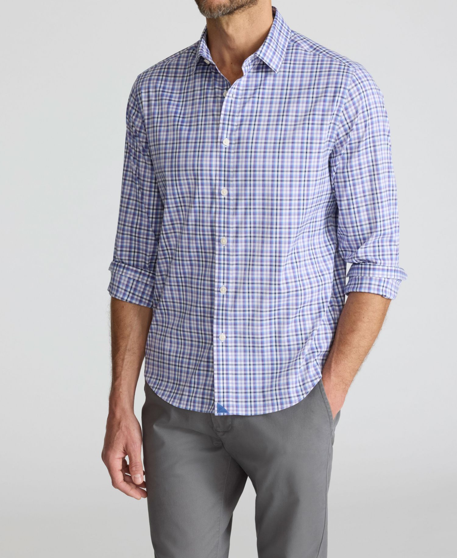 Men's Slim Fit Wrinkle-Free Cotton Tek Winterfield Button Up Shirt