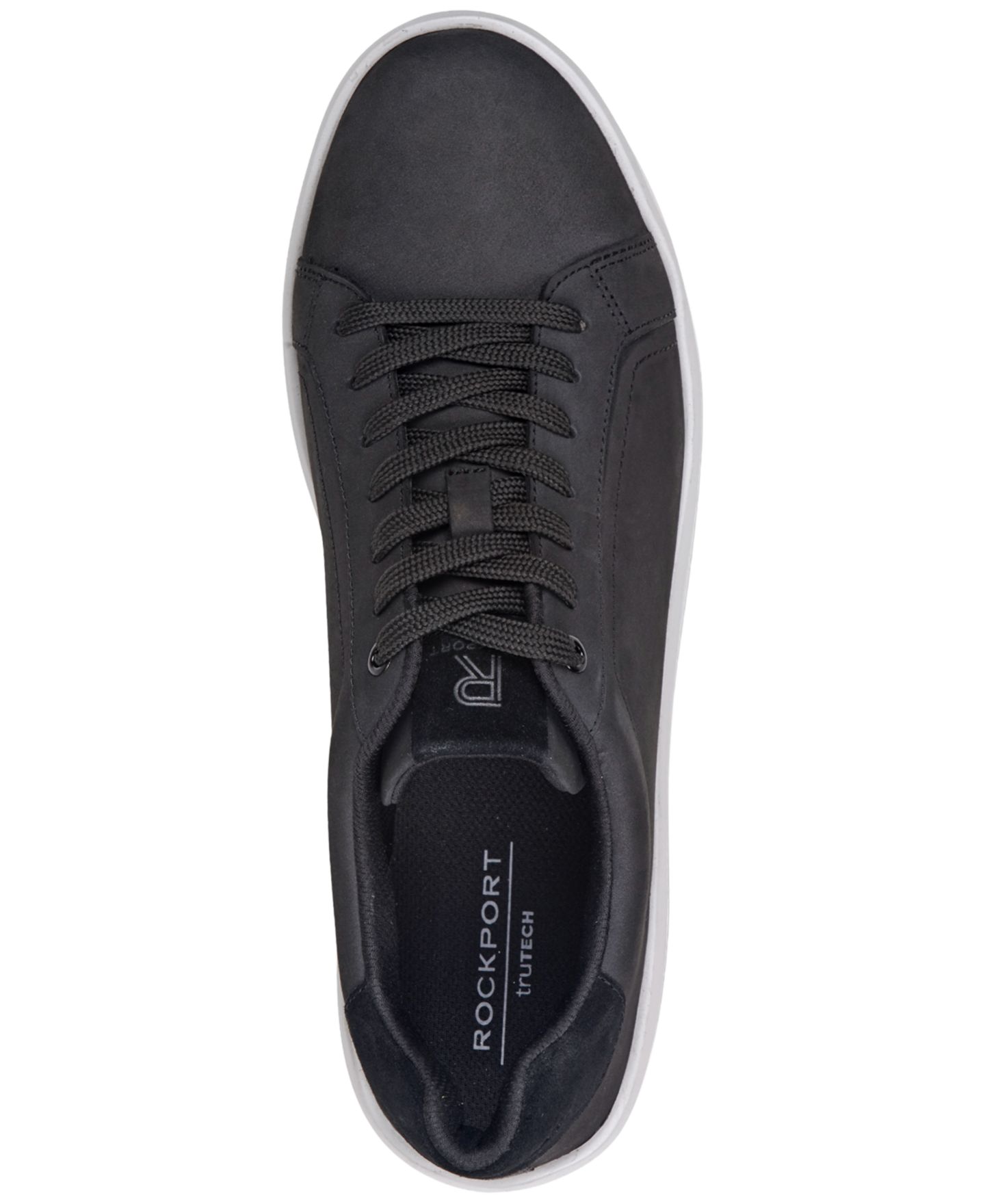 Мужские кроссовки Rockport Lite Court Lace-Up Casual, цвет: Чёрный нубуковый — фото 4