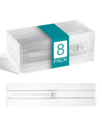 Clear Expandable Drawer Divider Organizers for Clothes Kitchen Utensils Office Supplies and Tool Storage
