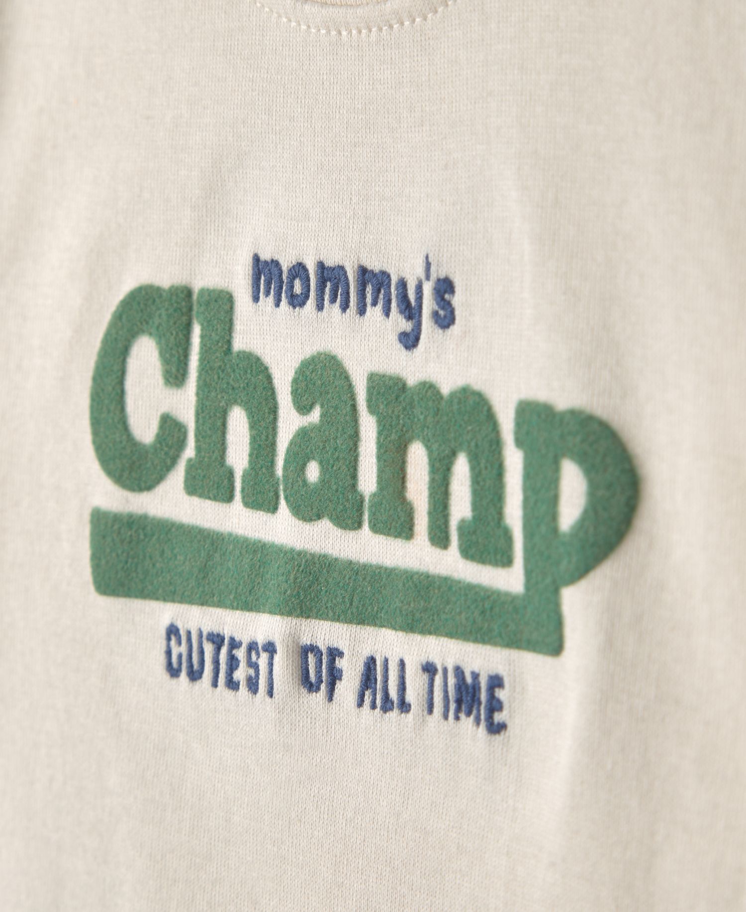 Baby Boys' Mommy's Champ Pennant French Terry Bodysuit and Pant, 2-Piece Set