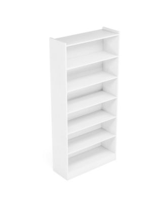 Spacious Wood Bookshelf with 5 Open Shelves for Home Organization