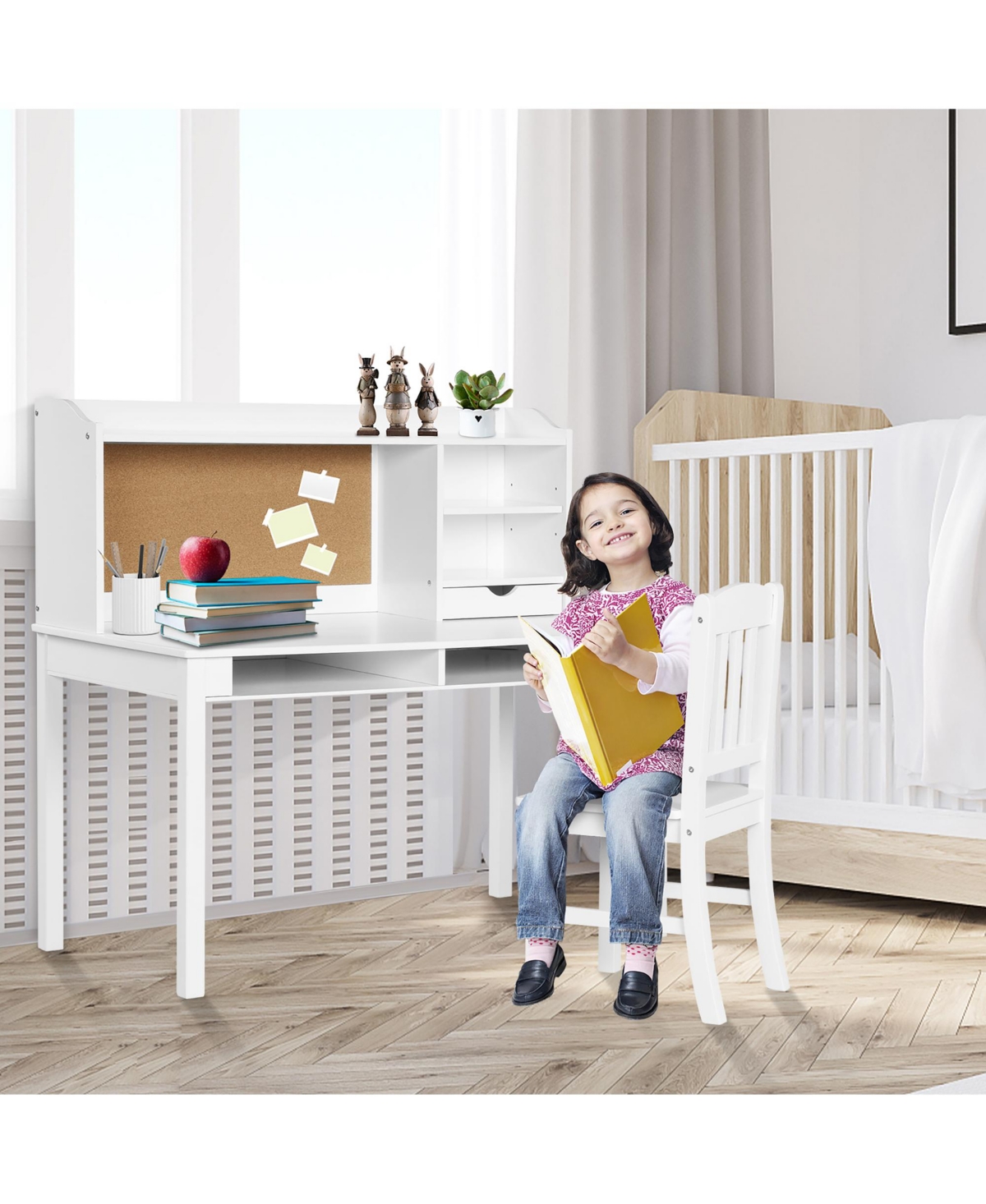 Costway Kids Desk & Chair Set Study Writing Desk