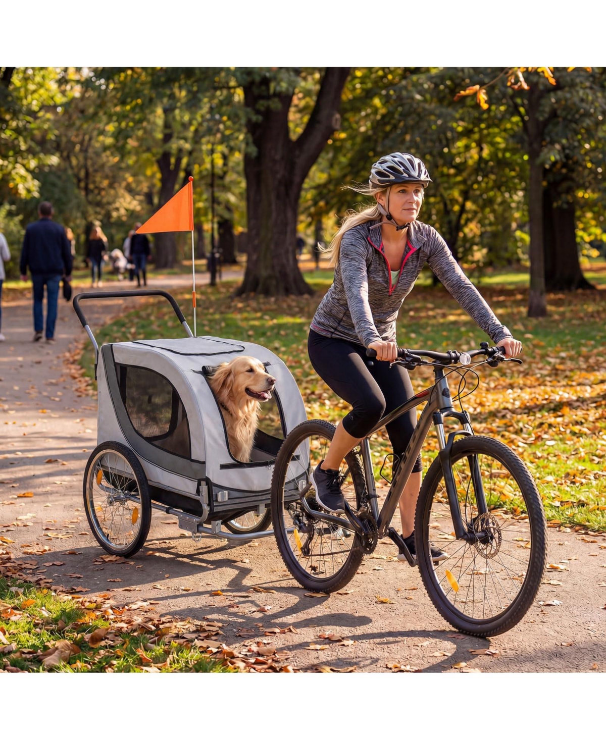 Cozito 2-in-1 Dog Bike Trailer with Universal Bicycle Coupler