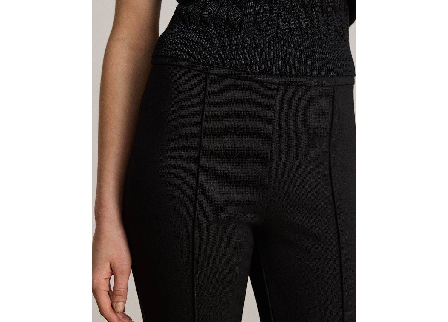 Petite Twill Flare Ankle Pants