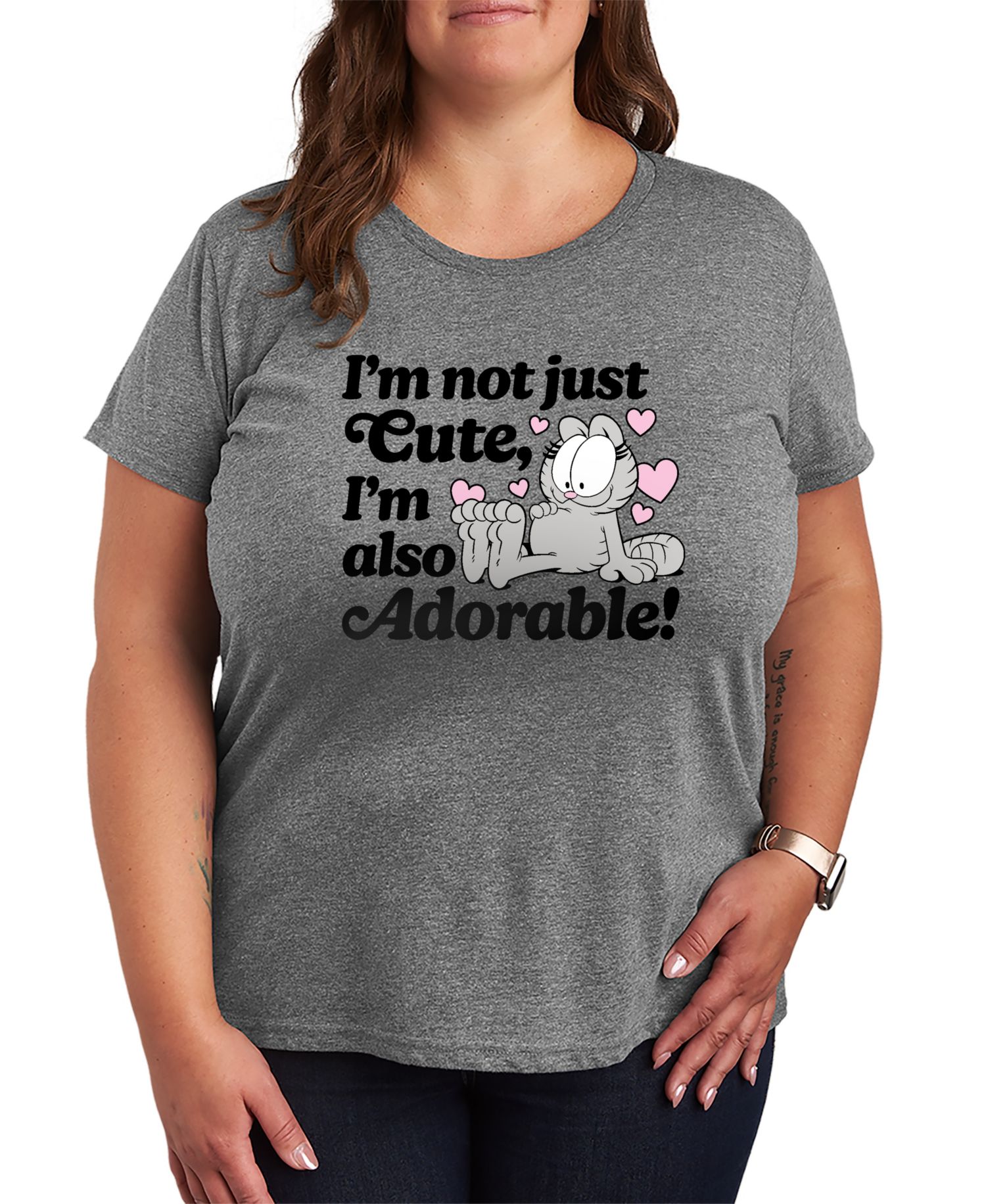 Plus Size The Garfield Adorable Nermal Graphic T-Shirt
