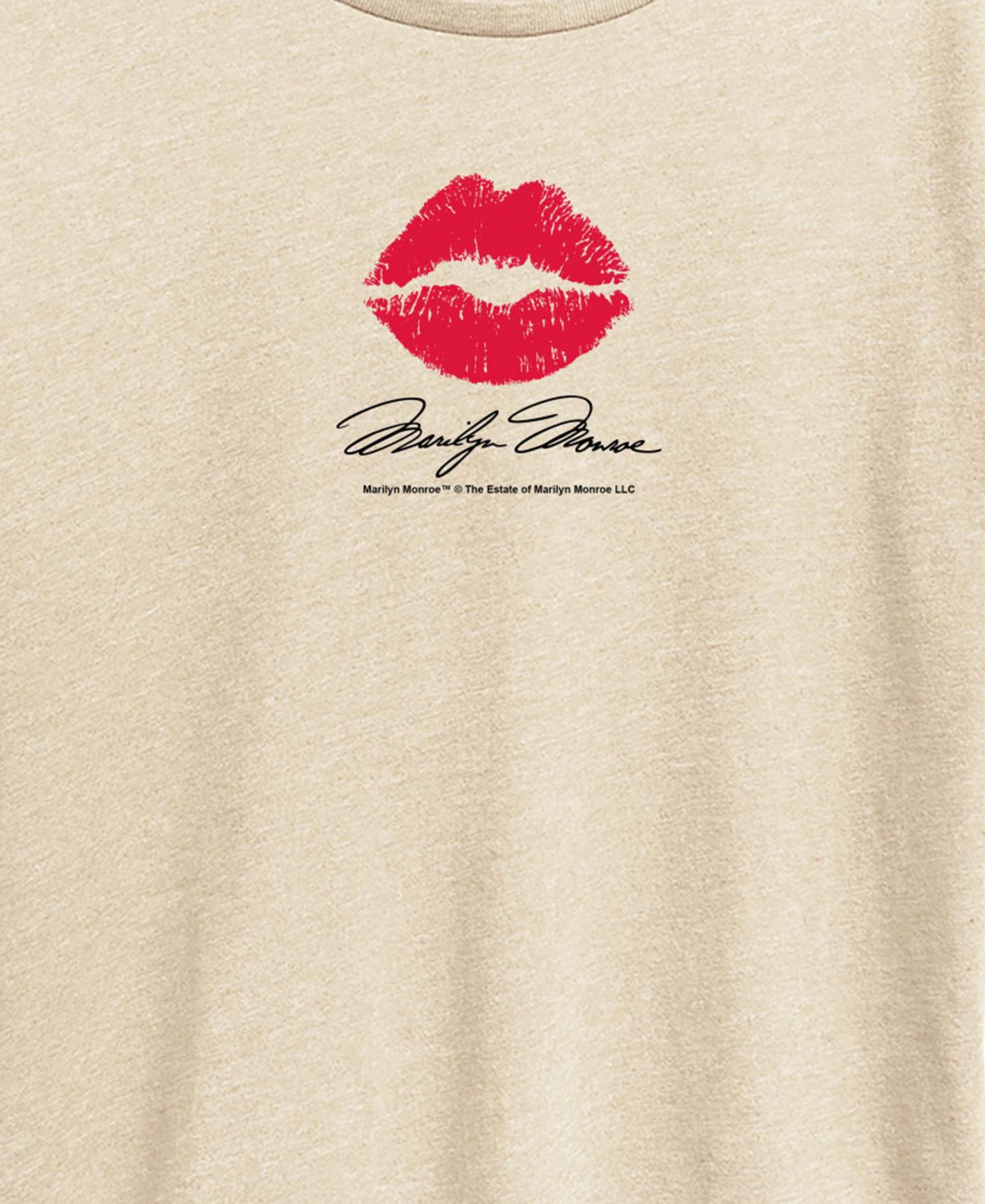 Plus Size Marilyn Monroe Lipstick Kiss Graphic T-Shirt