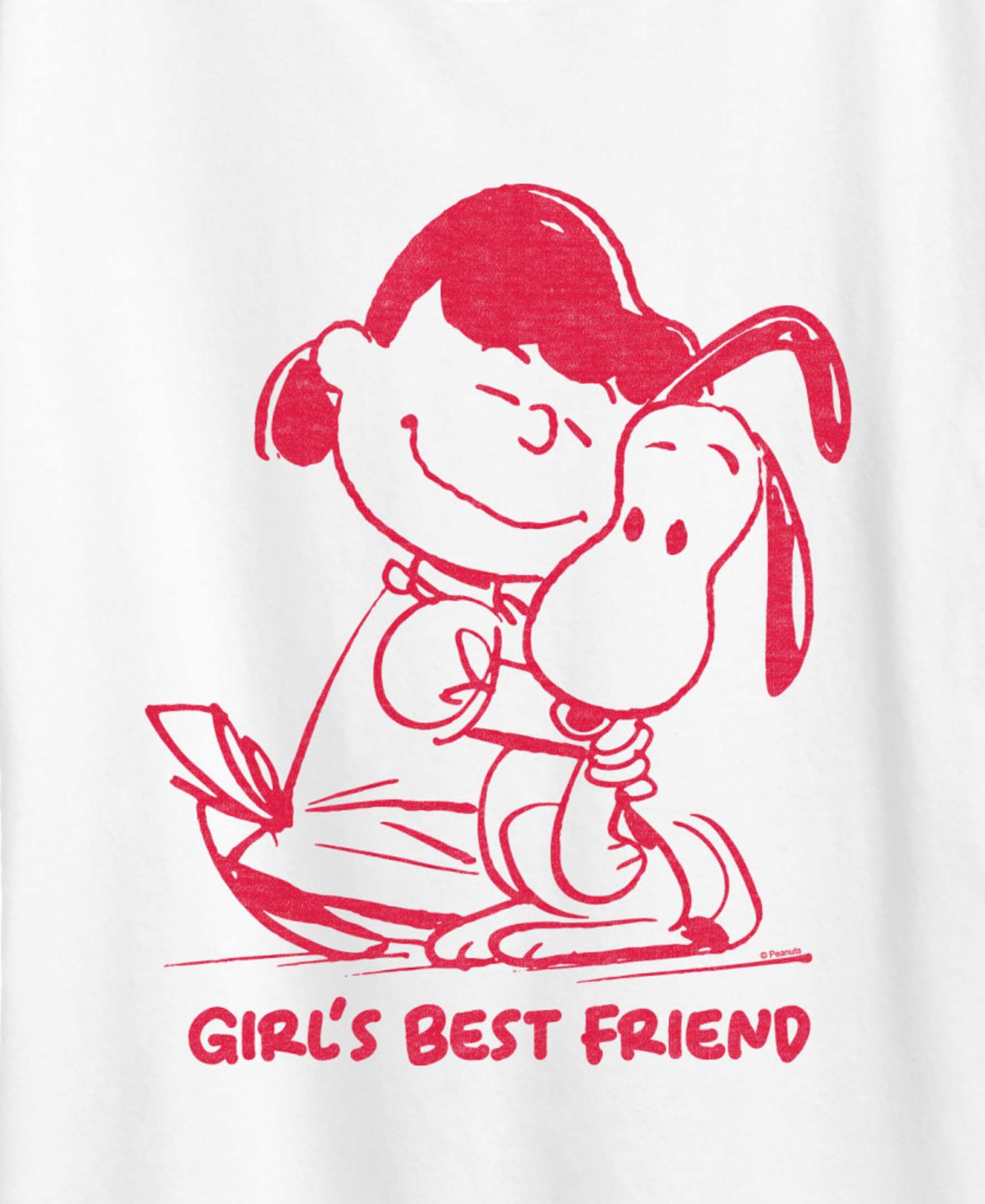 Plus Size Peanuts Girls Best Friend Lucy Snoopy Graphic T-Shirt