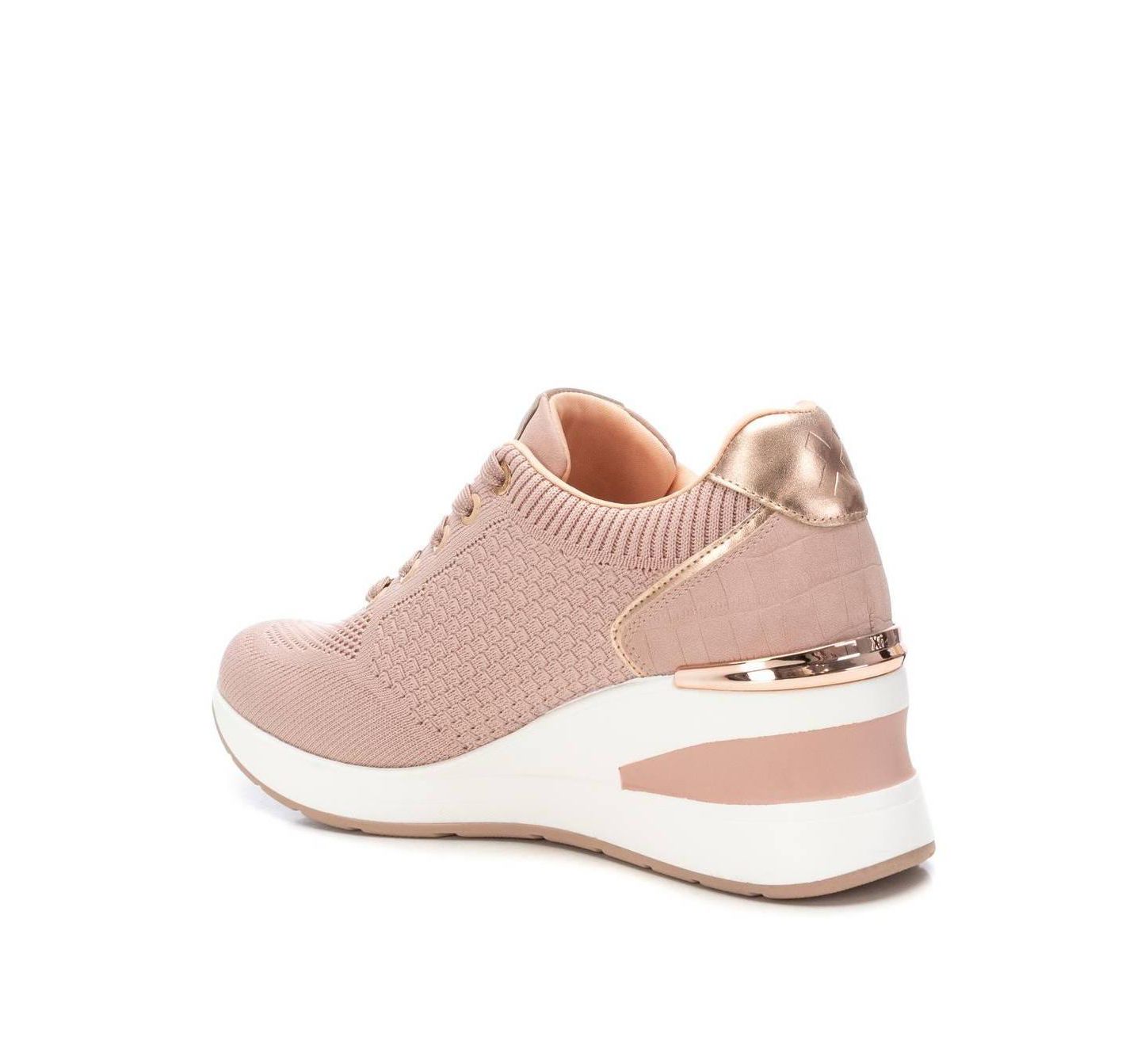 Женские кроссовки XTI Wedge Lace-Up, цвет: Телесный — фото 3