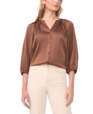Women's Raglan-Sleeve V-Neck Blouse
