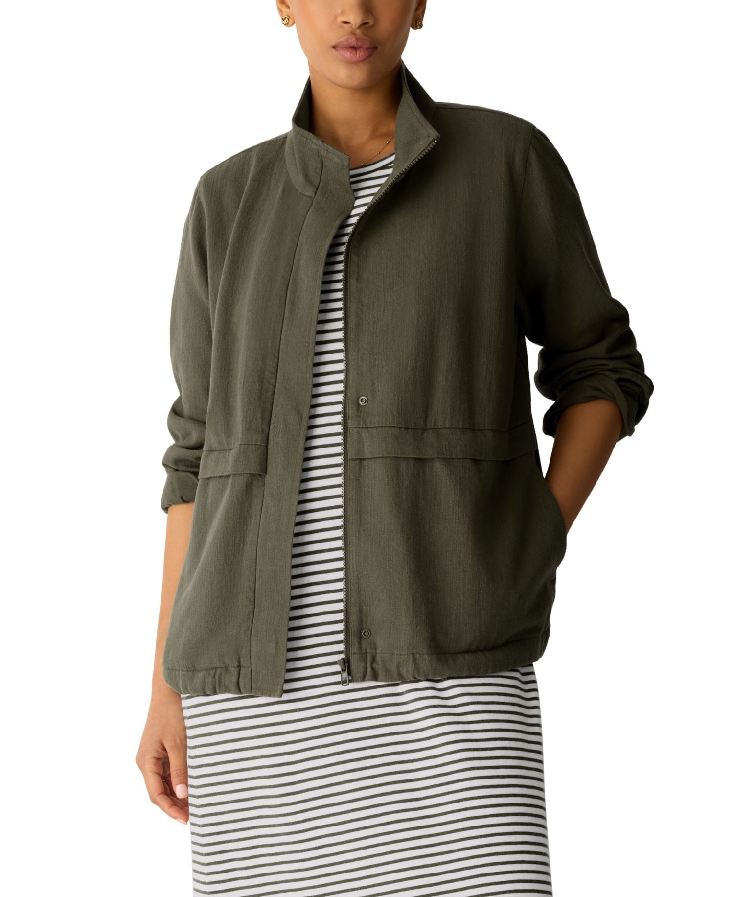 Women's Zip-Up Jacket, Regular and Plus Size