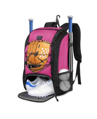 29L Baseball Backpack for Youth and Adult - Softball Bag with Shoe Compartment and Fence Hook, Holds Bat, Mitten, Helmet, Caps and Gear