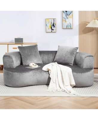 79" Modern Upholstered Sofa, Curved Loveseat Cloud Couch For Small Spaces