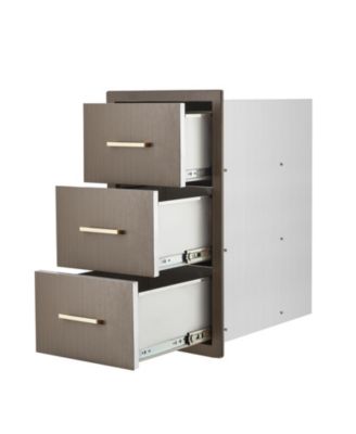 Outdoor Stainless Steel Kitchen Drawers for Kitchen Island, Patio Grill Station