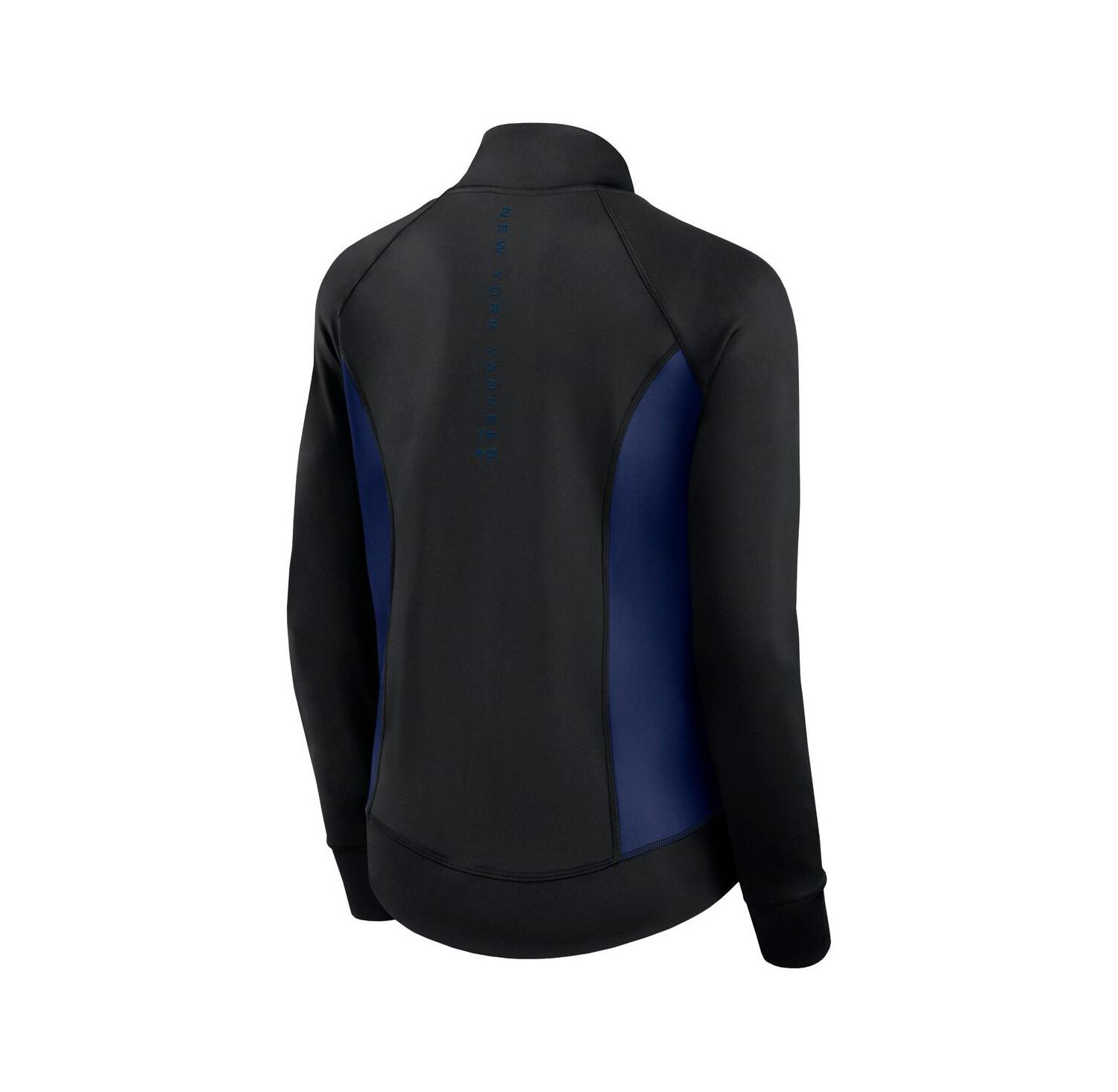 Women's Black New York Yankees Studio Fitted Full-Zip Gym Track Jacket