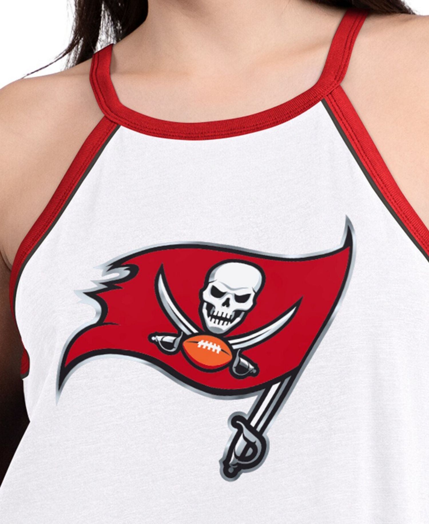 Women's White Tampa Bay Buccaneers Redemption Win Slub Tank Top