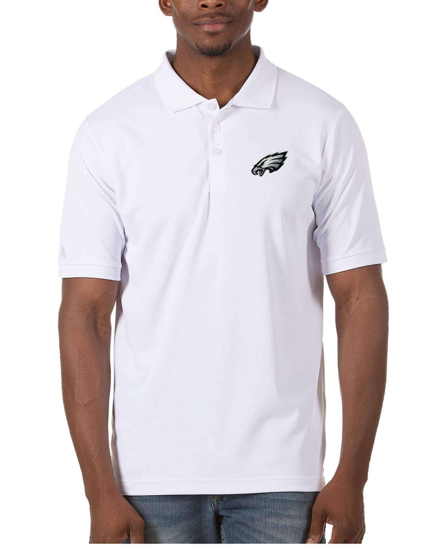 Men's White Philadelphia Eagles Legacy Pique Polo Shirt