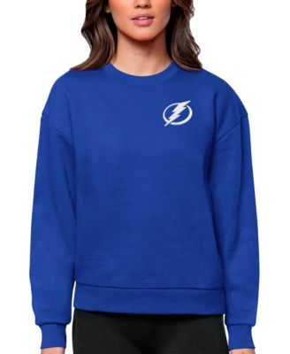 Women's Royal Tampa Bay Lightning Primary Logo Victory Crewneck Pullover Sweatshirt