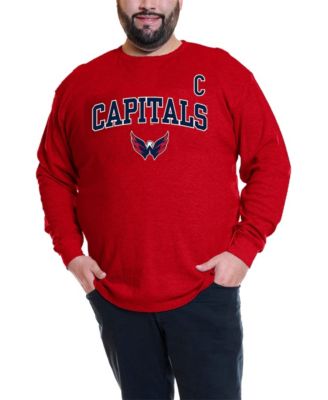 Men's Alexander Ovechkin Red Washington Capitals Big & Tall Name and Number Thermal Pullover Sweatshirt