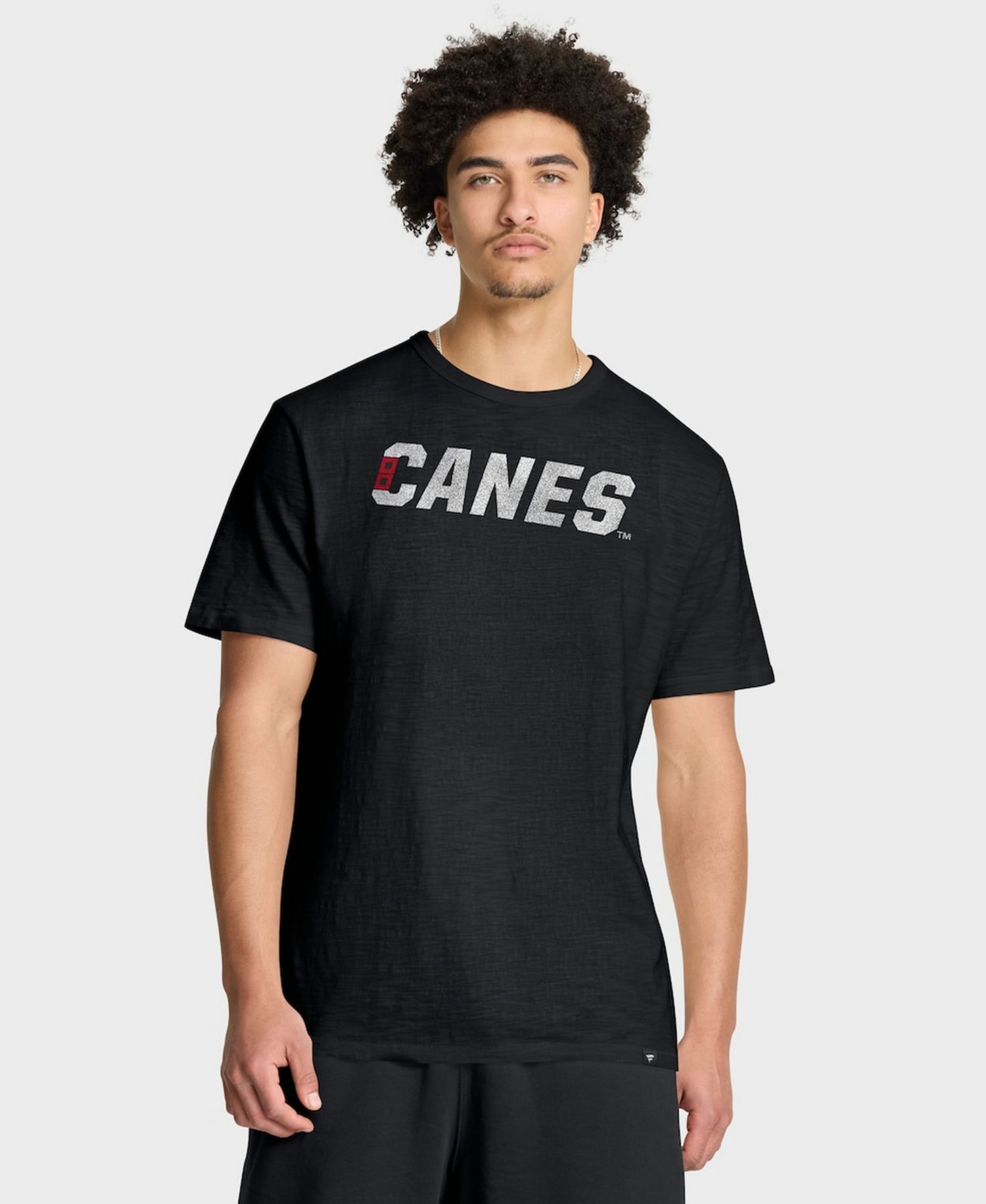 Men's Black Carolina Hurricanes Play Distressed Wordmark Stadium Slub T-Shirt