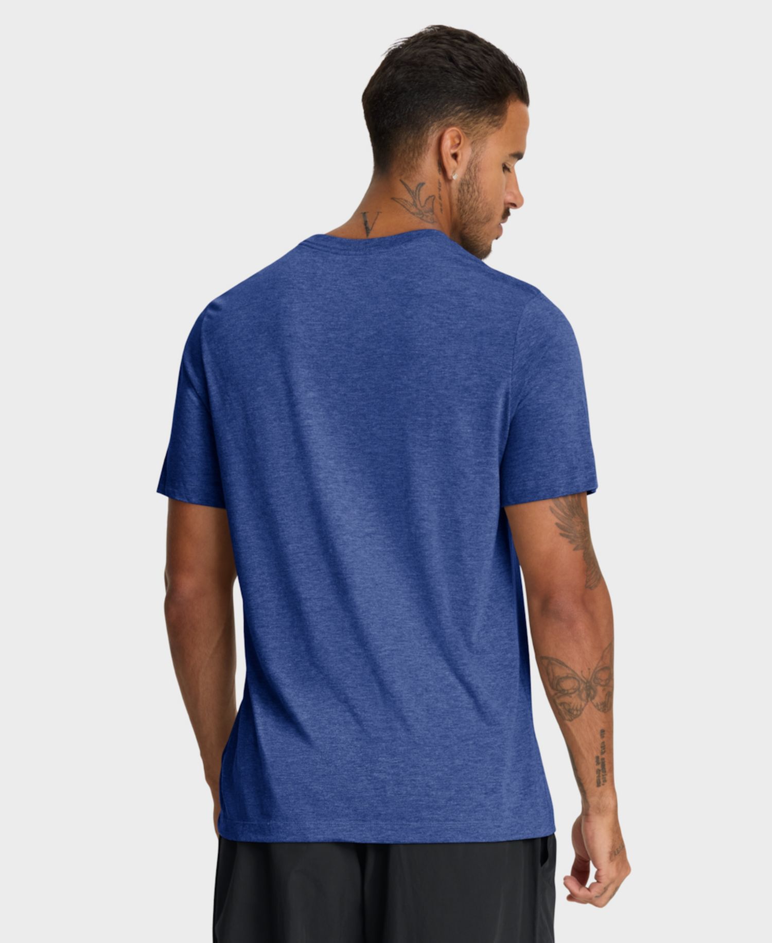 Men's Heather Royal Chicago Cubs Cooperstown Logo Tri-Blend T-Shirt