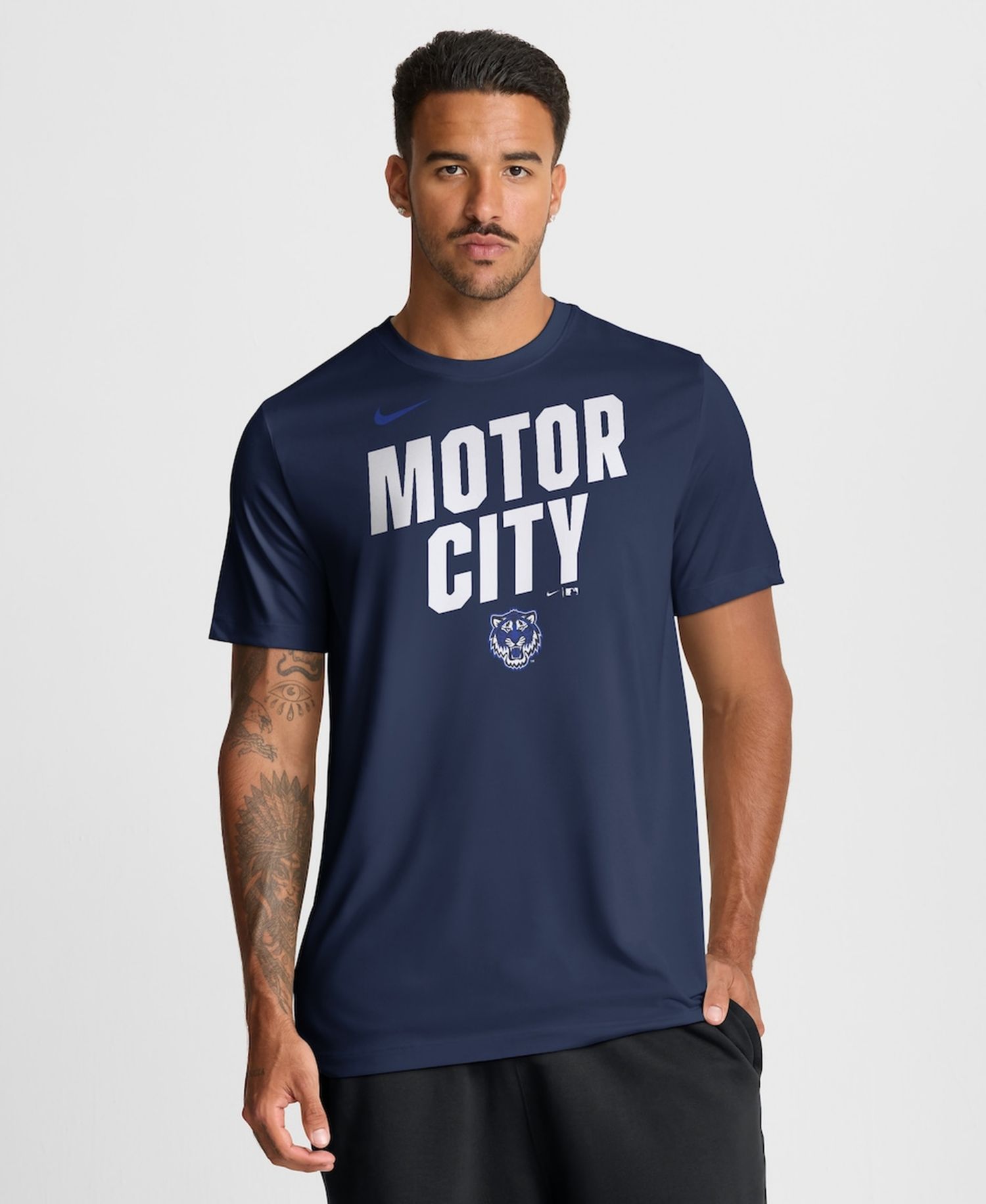 Men's Navy Detroit Tigers City Connect Team Phrase Script Dri-FIT T-Shirt