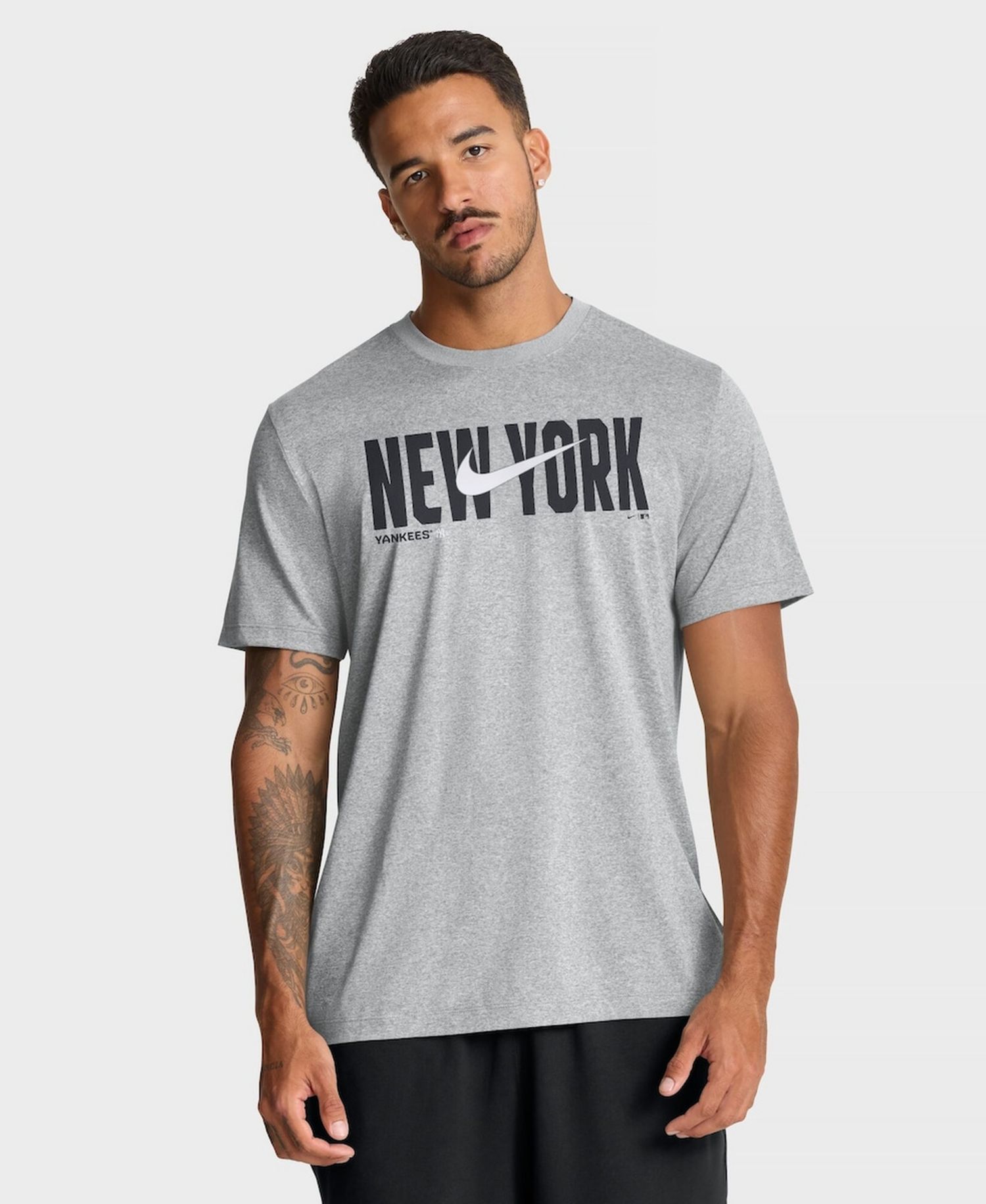 Men's Heather Gray New York Yankees Swoosh Legend Dri-FIT T-Shirt
