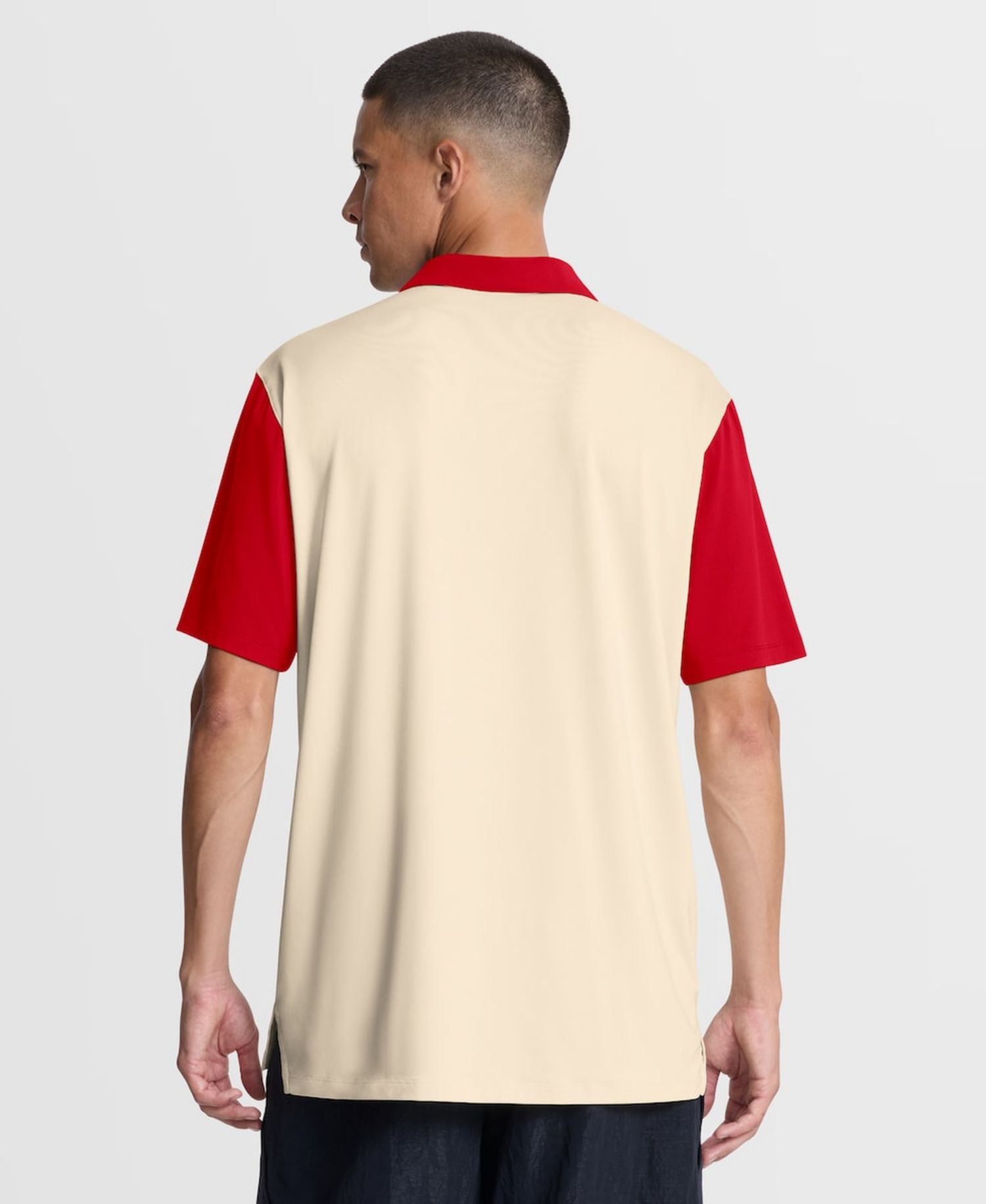 Men's Natural/Scarlet Ohio State Buckeyes Vapor Primary Logo Dri-FIT Polo Shirt