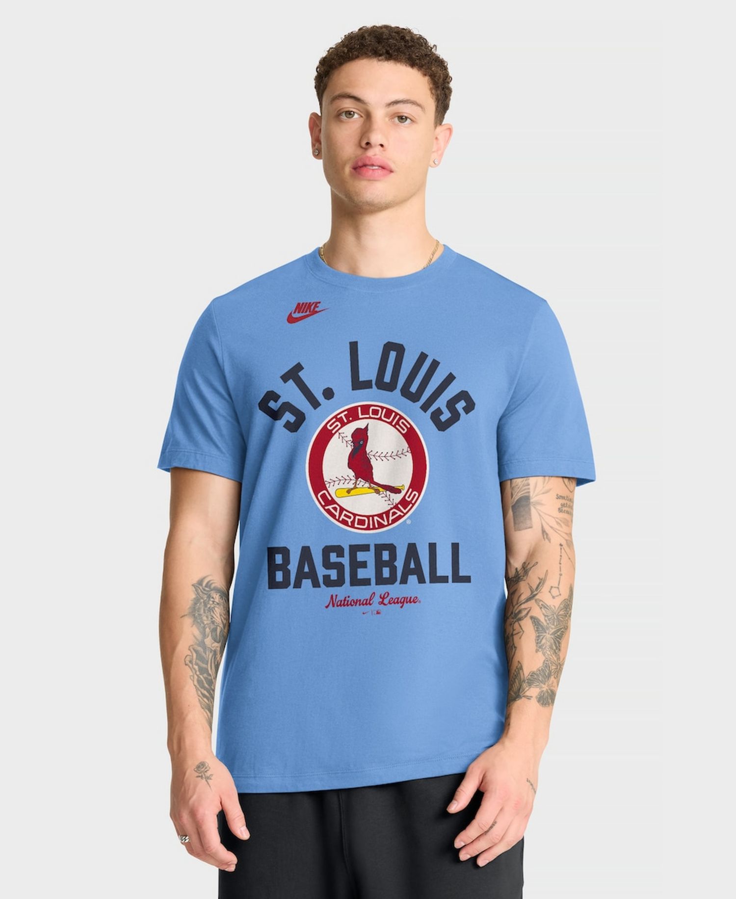 Men's Light Blue St. Louis Cardinals Cooperstown Collection T-Shirt