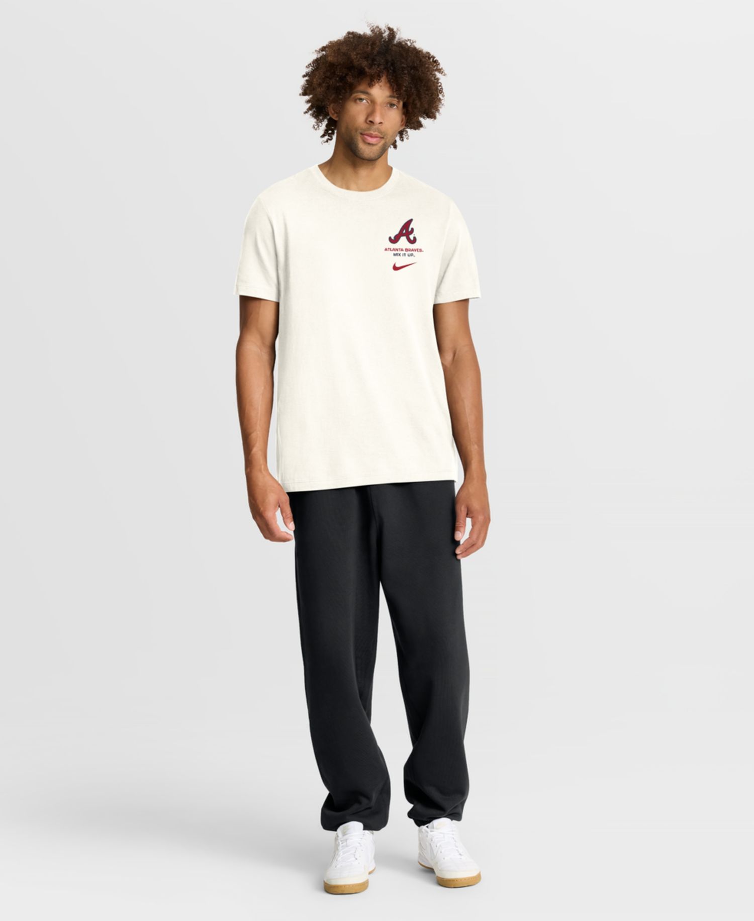 Men's Cream Atlanta Braves Primetime 2-Hit T-Shirt