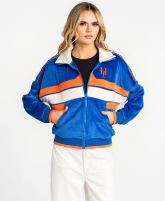 Women's Royal New York Mets Velvet Cord Full-Zip Jacket
