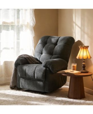 Recliner Chair, Overstuffed Armchair,Living Room Seating, Reading Chair,Ergonomic Lounge Chair, Soft Fabric Recliner