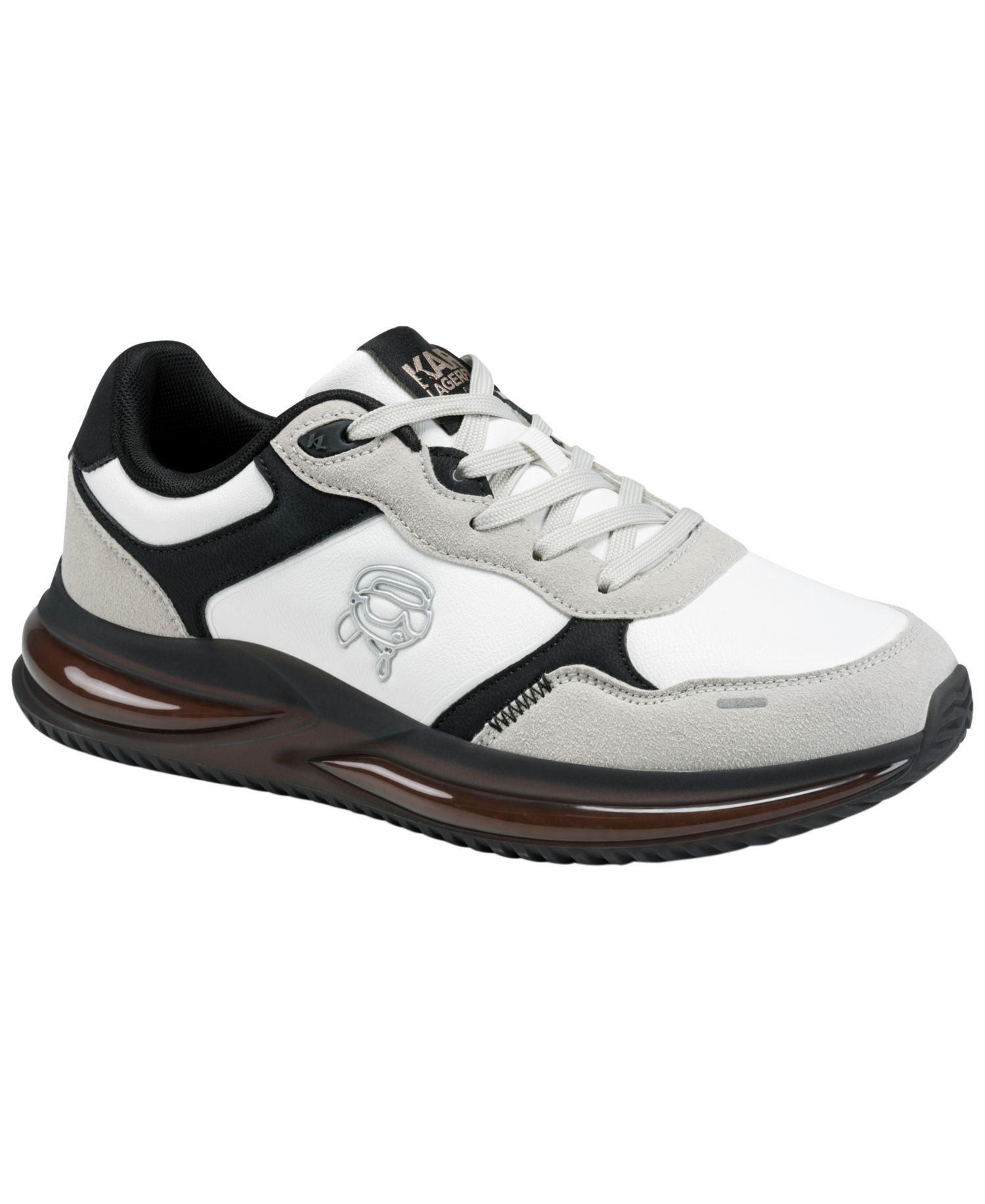 Karl Lagerfeld Men's Nadir Mixed-Media Lace-Up Runner Sneakers