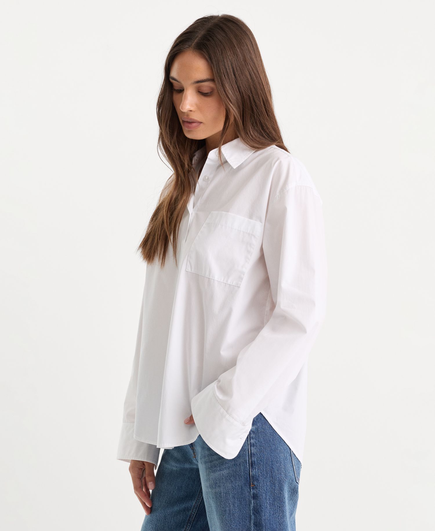 Women's Poplin Oversized Classic Shirt