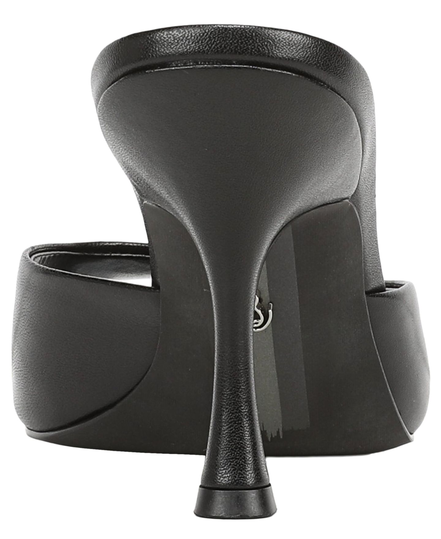 Женские сандалии Sam Edelman Jeanie Heeled Slip-On, цвет: Чёрный кожаный — фото 3