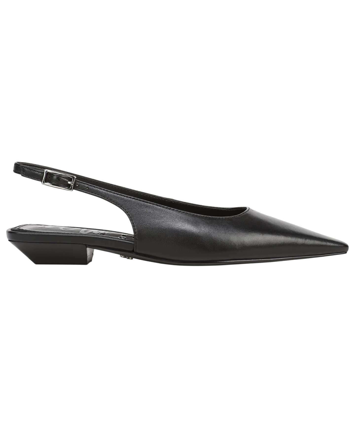 Женские балетки Sam Edelman Netty Slingback Flats, цвет: Чёрный кожаный — фото 2