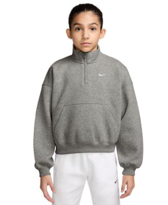Girls' 7-16 Sportswear Studio Fleece Oversized Quarter-Zip Sweatshirt
