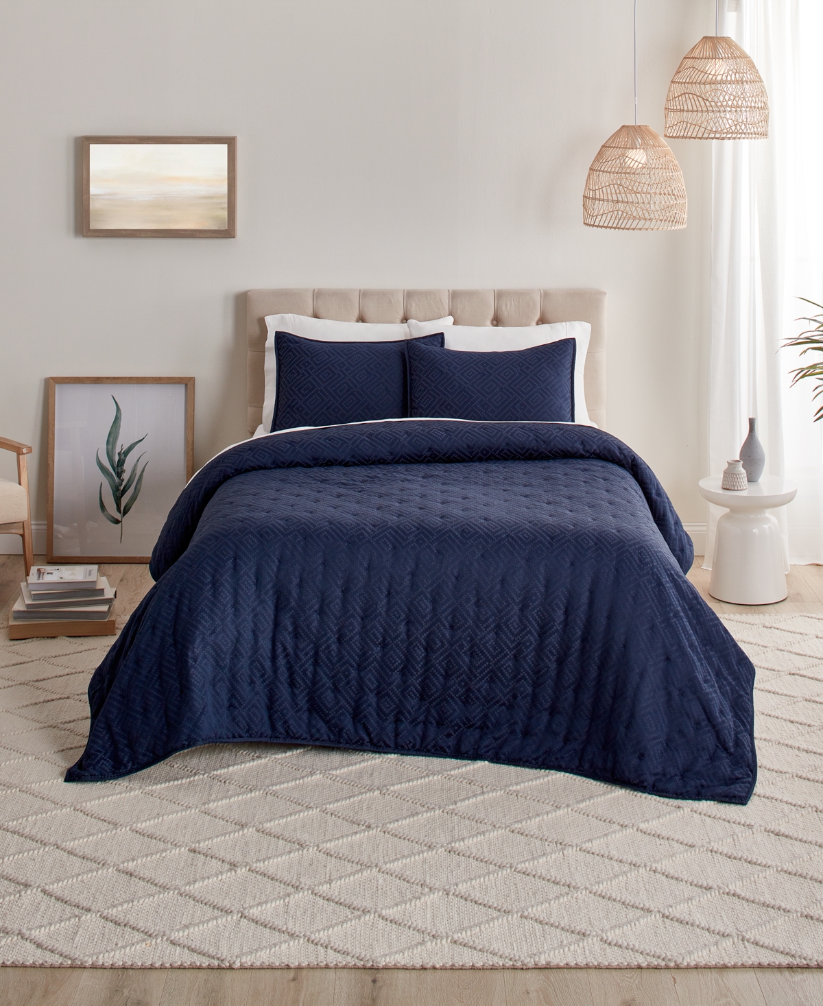 Anne Klein Torringford Jacquard 2-Piece Quilt Set, Twin