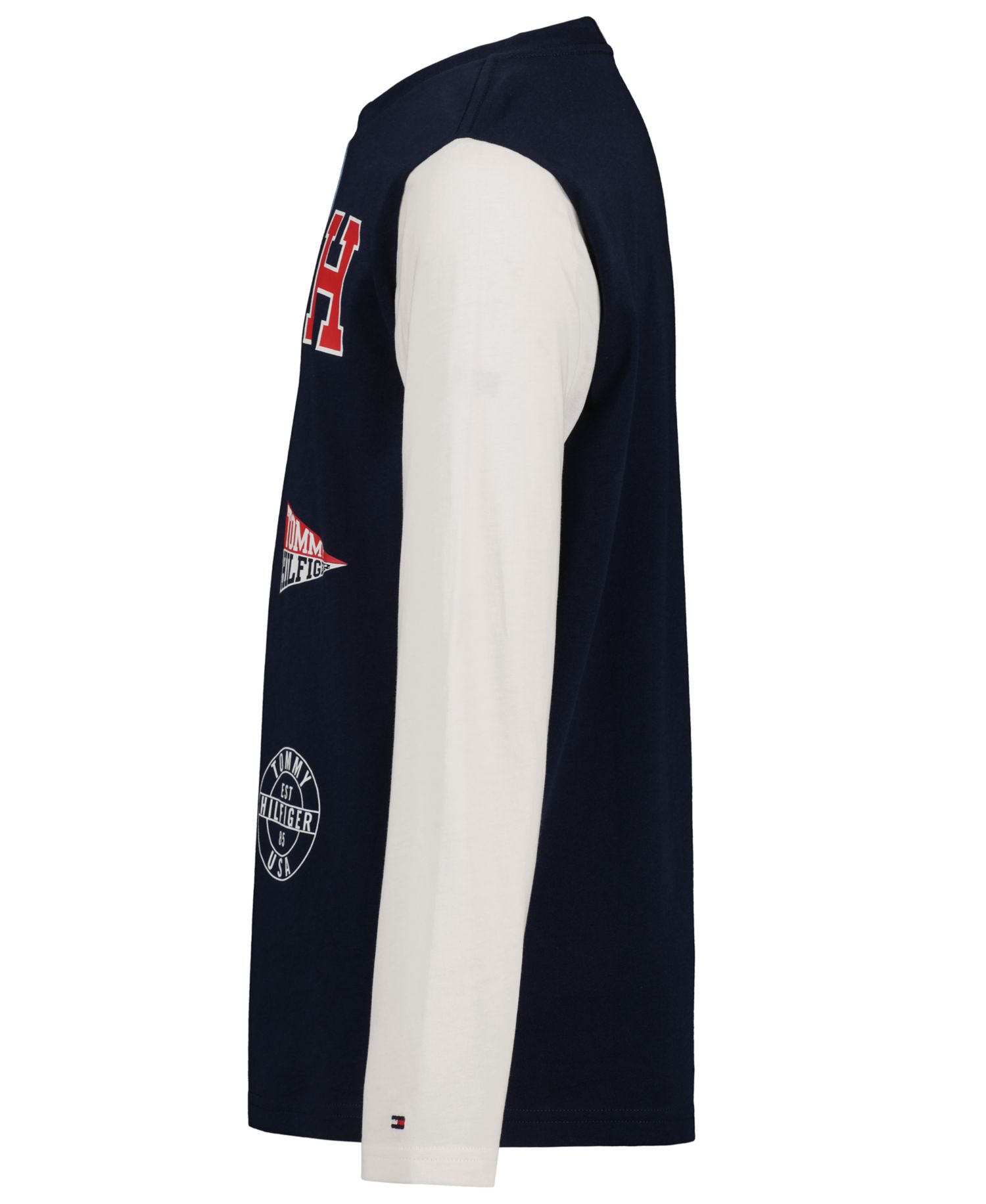 Boys' 8-20 Color-Block Logo Long-Sleeve T-Shirt