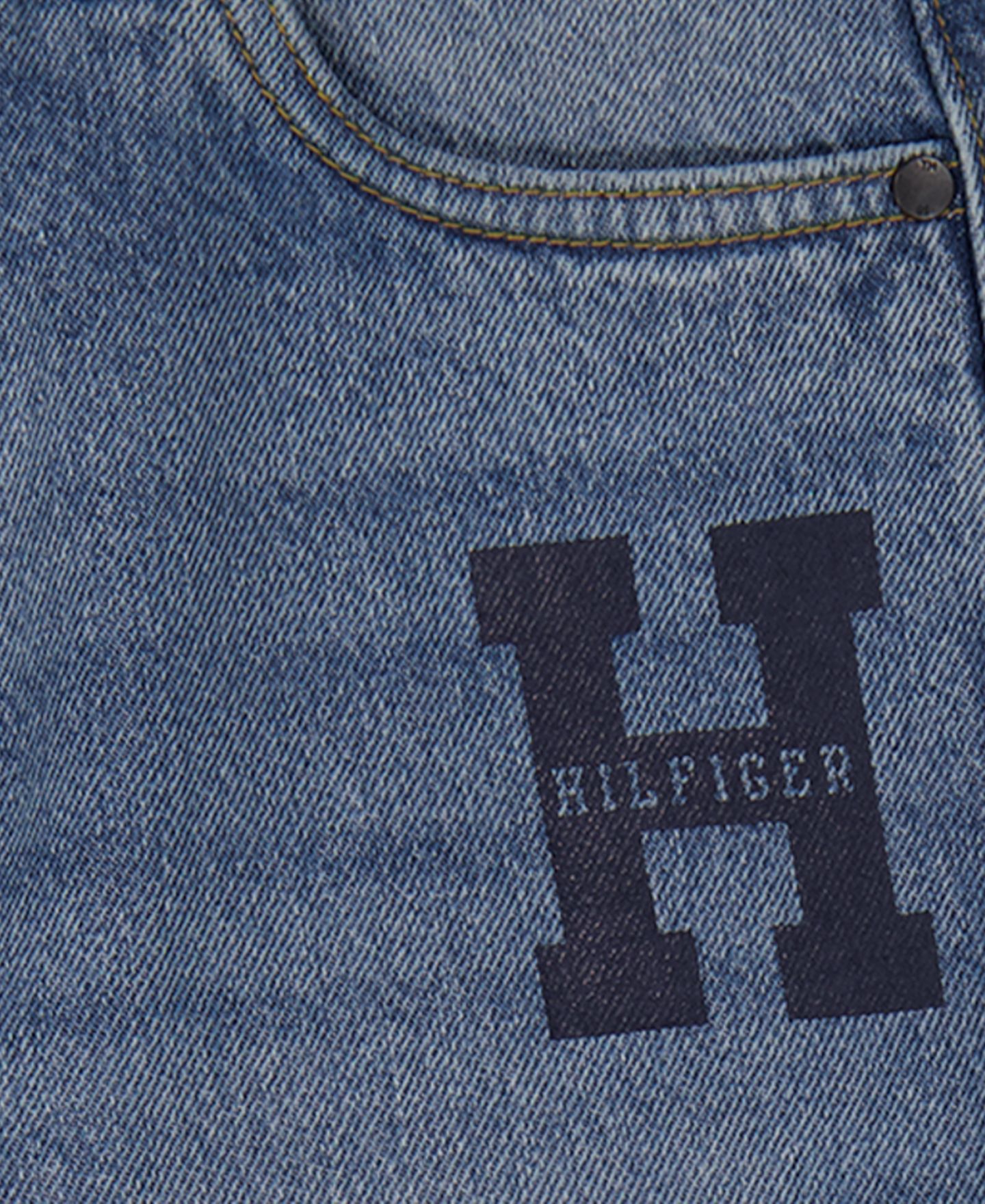 Джинсы Tommy Hilfiger Straight-Leg Logo для мальчиков, цвет: Светлый каменный варёный — фото 7