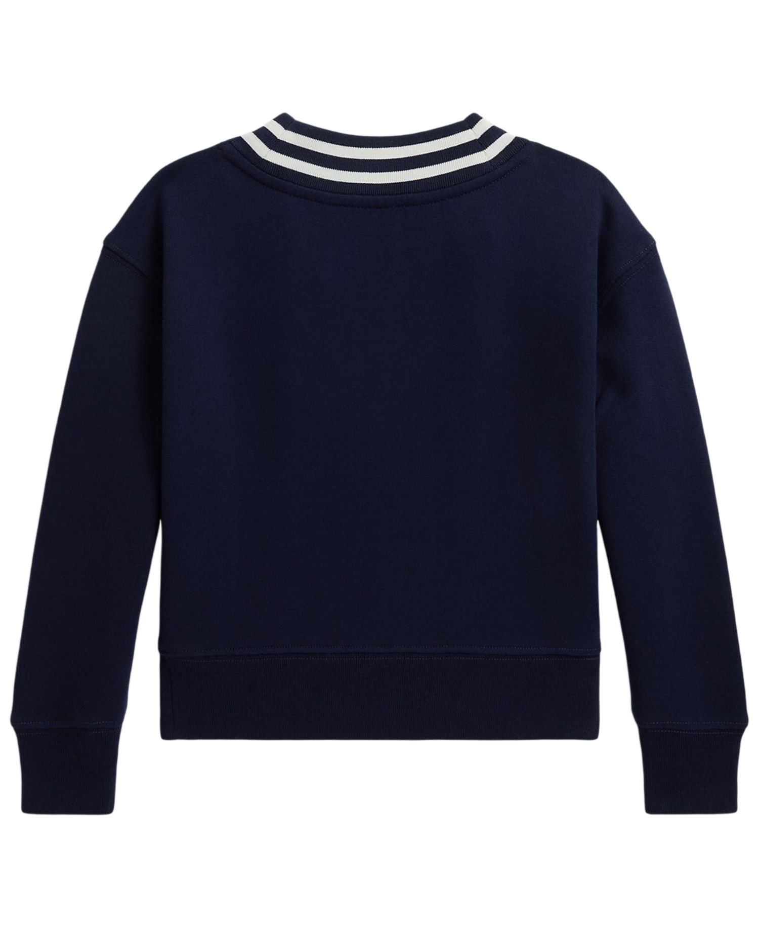 Girls' 2T-6X Striped Fleece V-Neck Sweatshirt