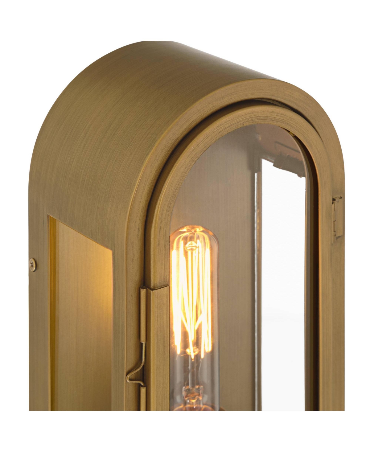 Possini Euro Design Alys 13" High Industrial Outdoor Wall Light Fixture Mount Porch House Set of 2 Gold Aged Brass Finish