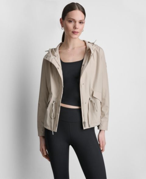 Женские куртки DKNY Sport Cropped High-Low Hooded Jacket