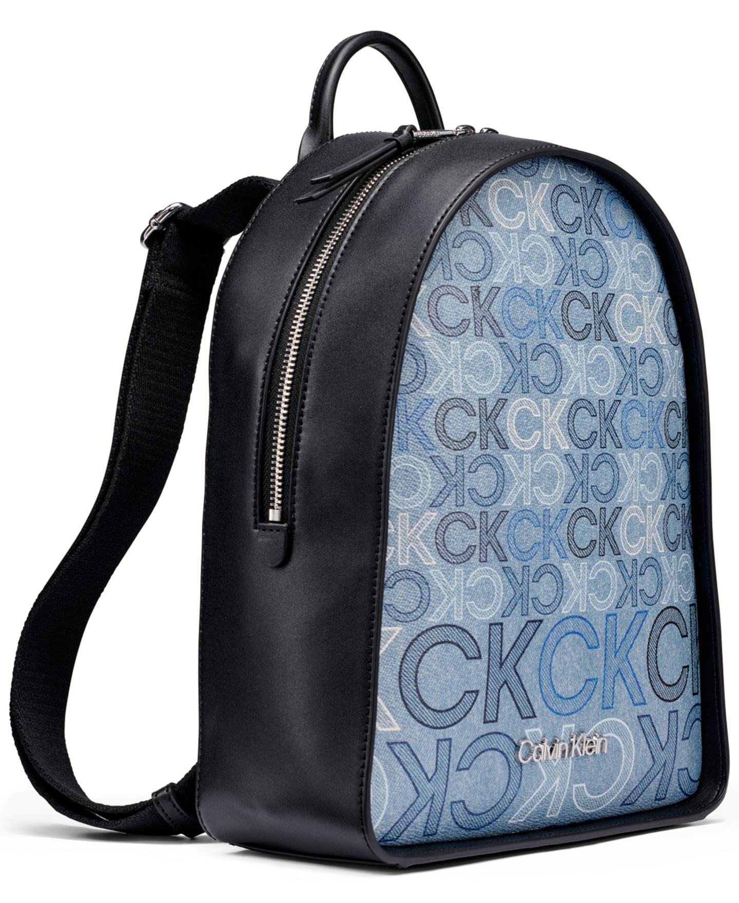 Рюкзак Calvin Klein Kyren Denim Signature Messenger, цвет: Джинсовый разноцветный — фото 3