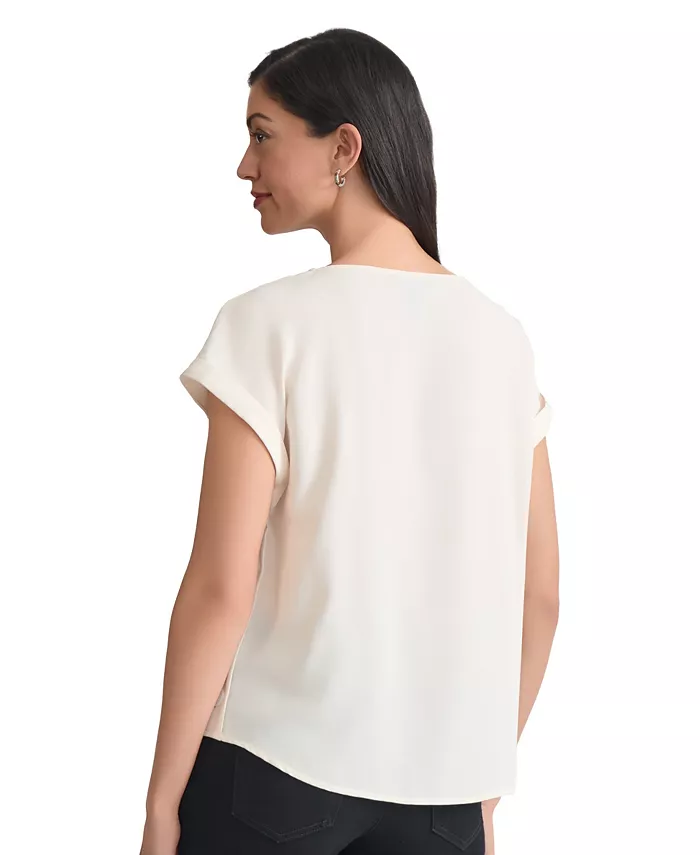 Women's Side-Button Short-Sleeve Top - thumbnail 2