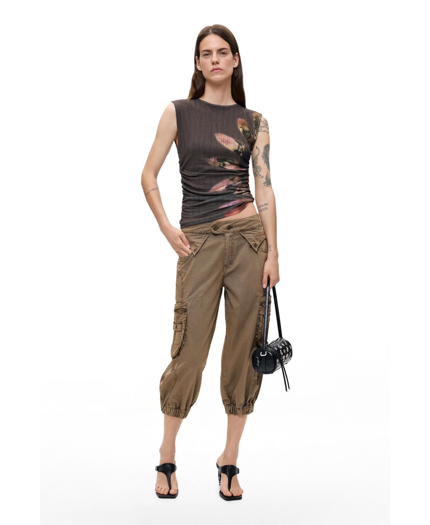 Женская футболка Desigual Sleeveless Knit, цвет: Серый — фото 2