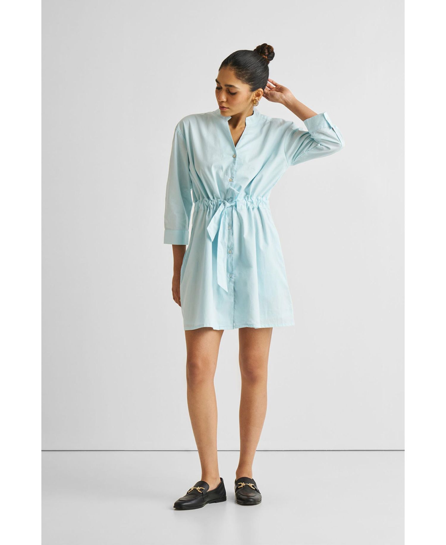 Women's Short Tie Waist Dress