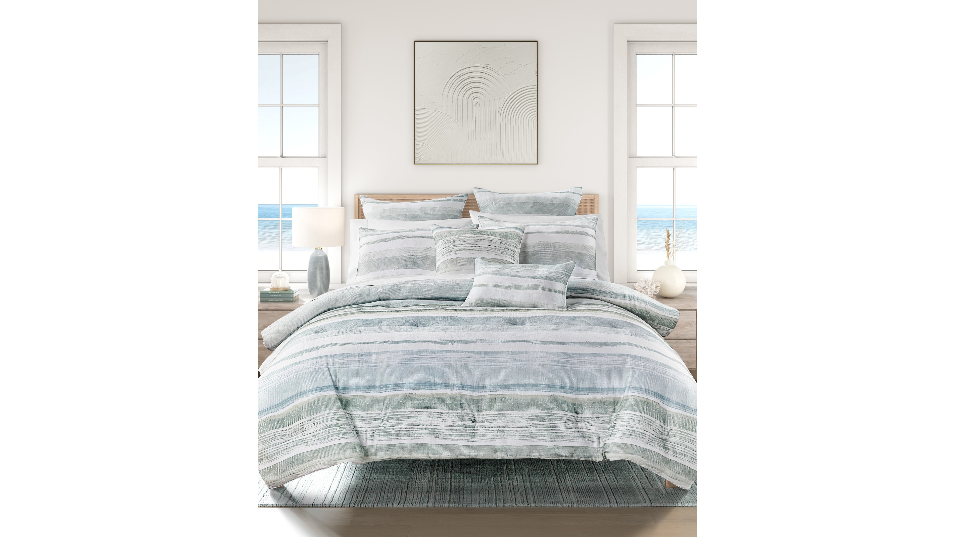 Salt Life Surf Stripe 3-Piece Comforter Set, King/California King