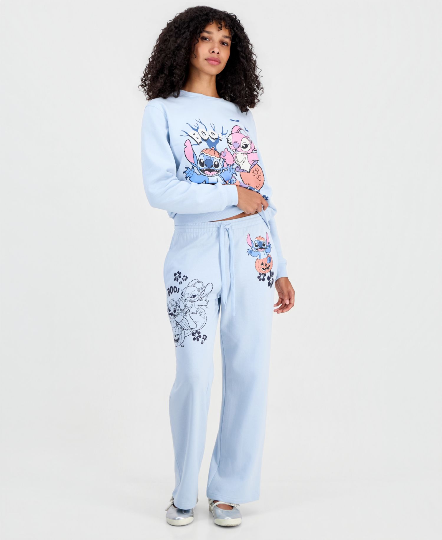Juniors' Stitch Halloween Fleece Sweatpants
